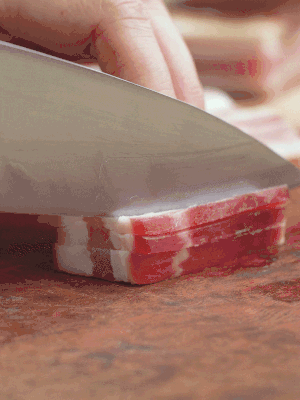 金字淡咸肉切絲。