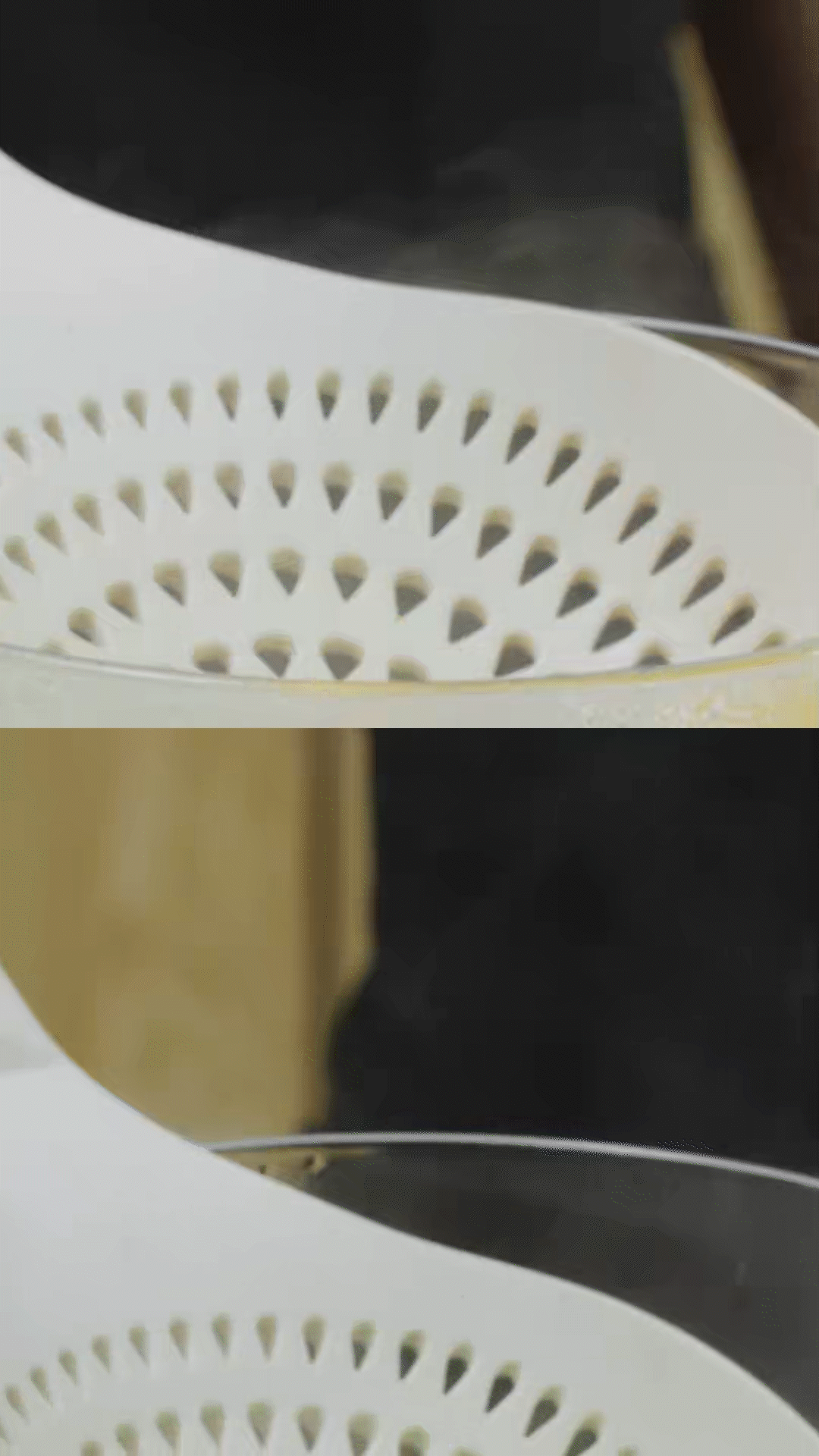 玉米筍對半切開、口蘑切片、豌豆去殼
